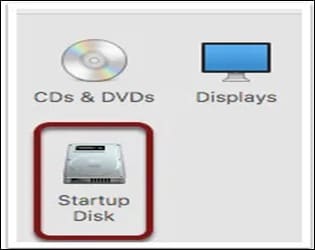 klik startup disk