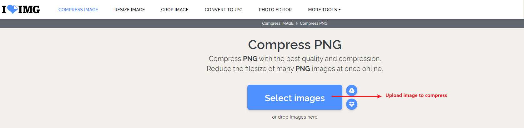 compress img with iimg