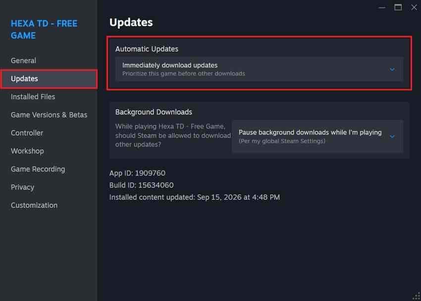 check steam game update settings