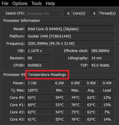monitor cpu temperature during gaming load