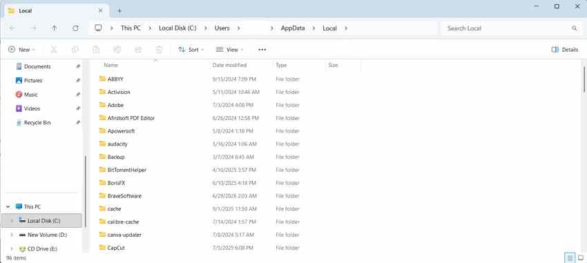 find game crash logs in local folders