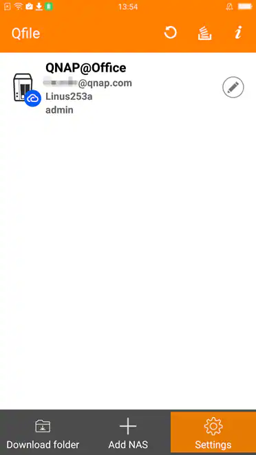 connect qfile app to your nas