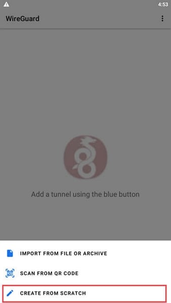 creating a tunnel from scratch android