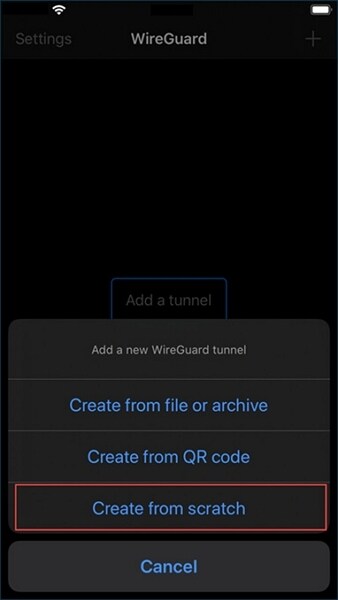 opening wireguard app on ios