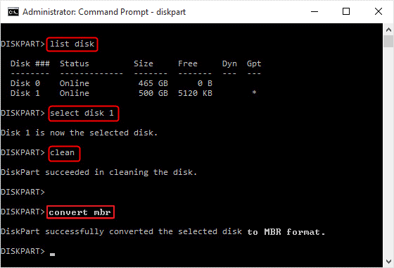 Entfernen Sie den gesamten Inhalt des Datenträgers