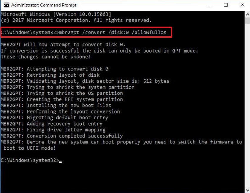 insert the commands in this interface