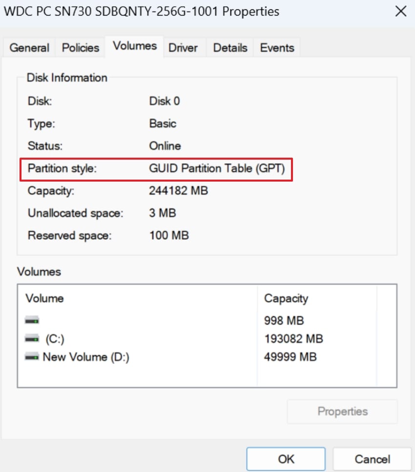 review the gpt partition