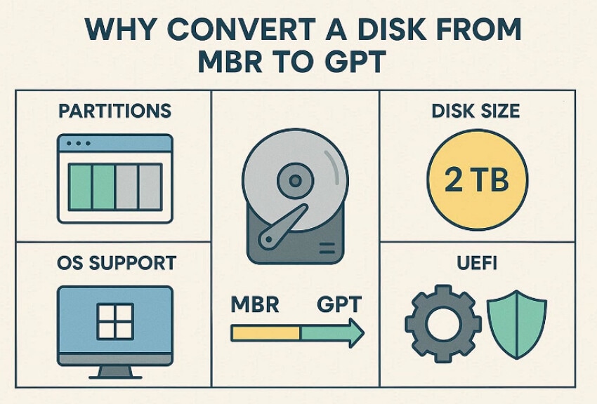 why user convert to gpt disk