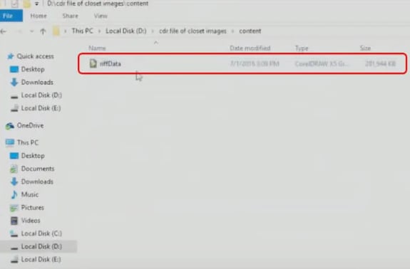 cdr file recovery using zip or rar format