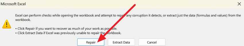 choose the recover option 
