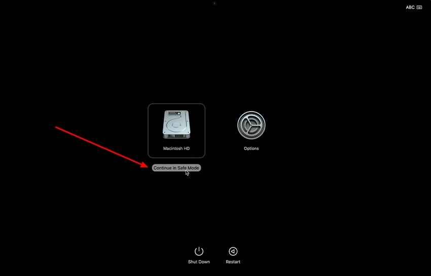 start an apple silicon mac in safe mode