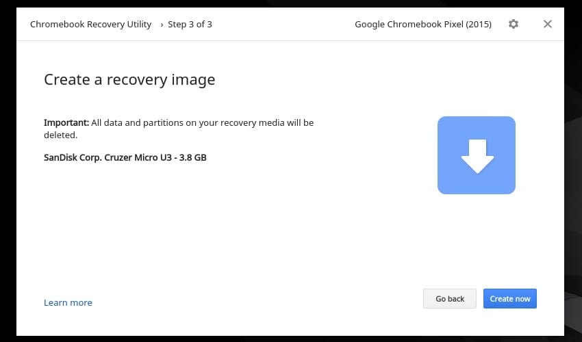 creating a recovery image