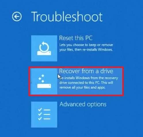 recover from a drive in windows 