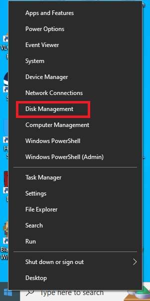 accessing disk management 