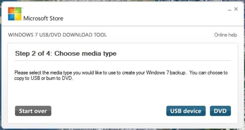 elección de un dispositivo USB para el arranque de Windows 7