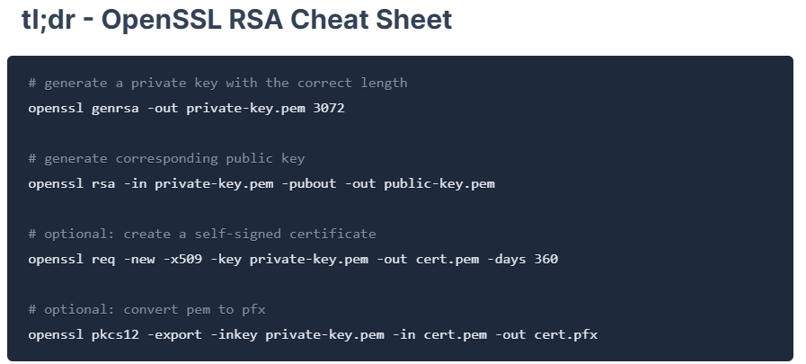create key file with openssl on windows pc