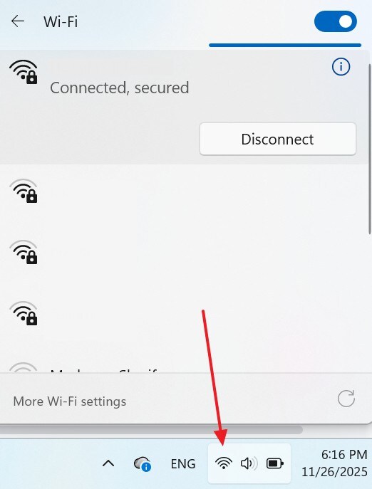 check wifi connectivity