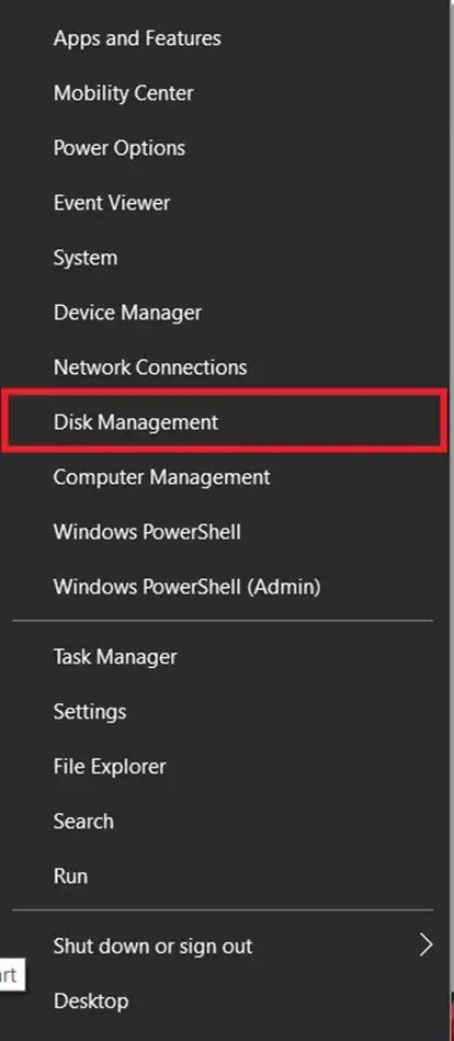 opening disk management