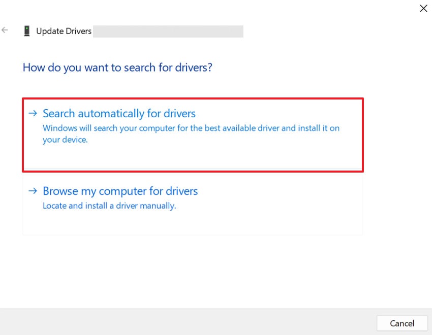 search for latest drivers