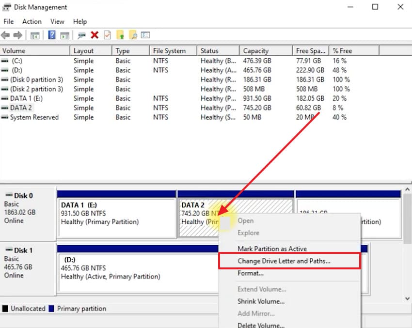 open disk management