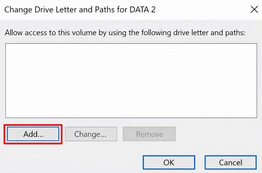 choose add drive letter