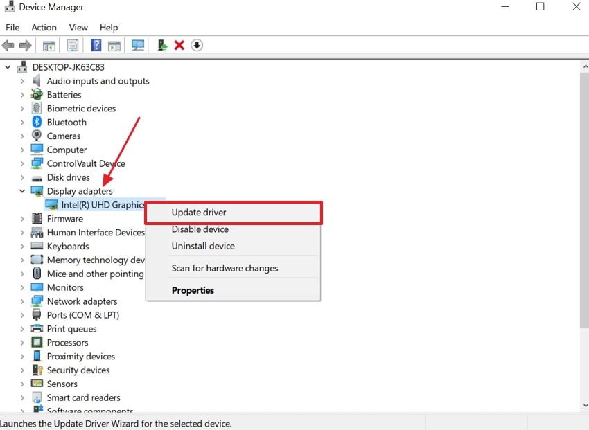 open the display driver