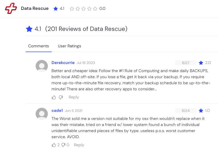 data rescue for mac rating on macupdate