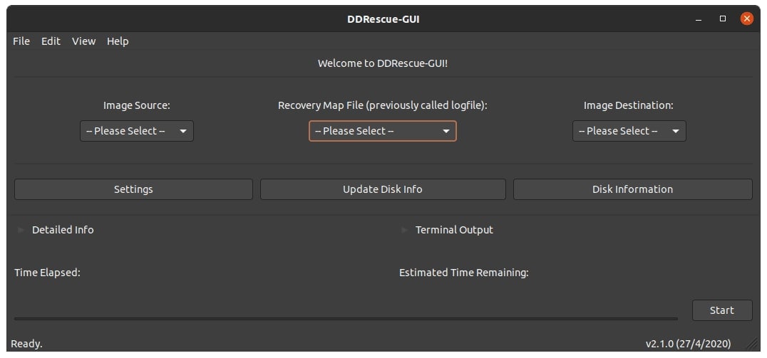 ddrescue data recovery software