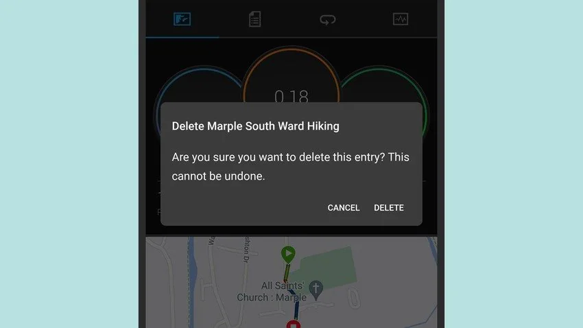 delete a garmin connect activity