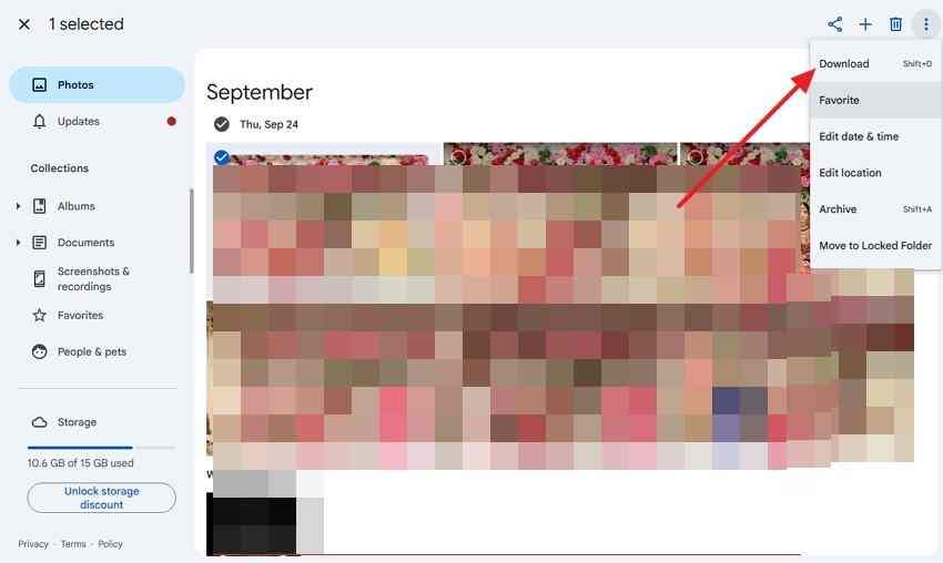 download an important photo from google photos before cleaning duplicates