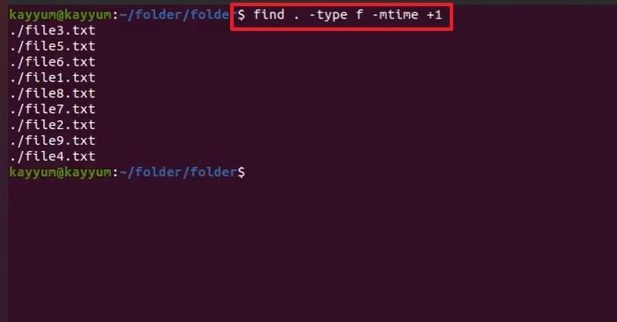 list old files without deleting