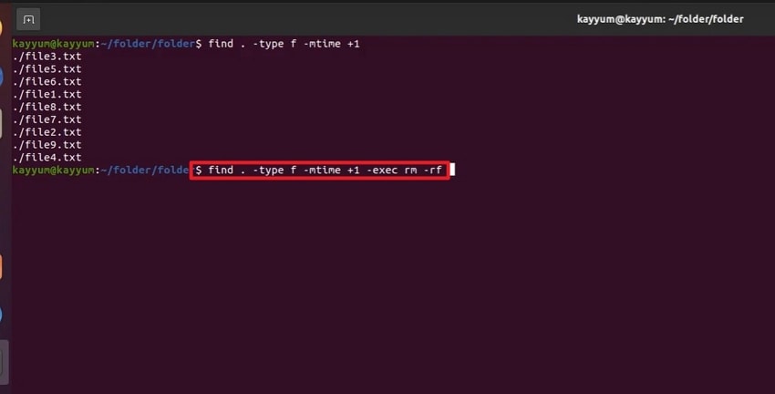 delete linux files older than 30 days