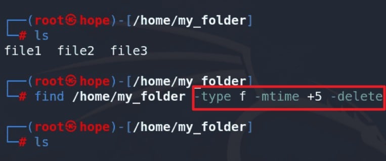 delete the matching files