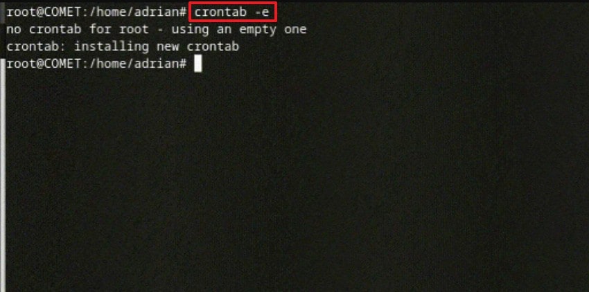 create schedule for cleanup
