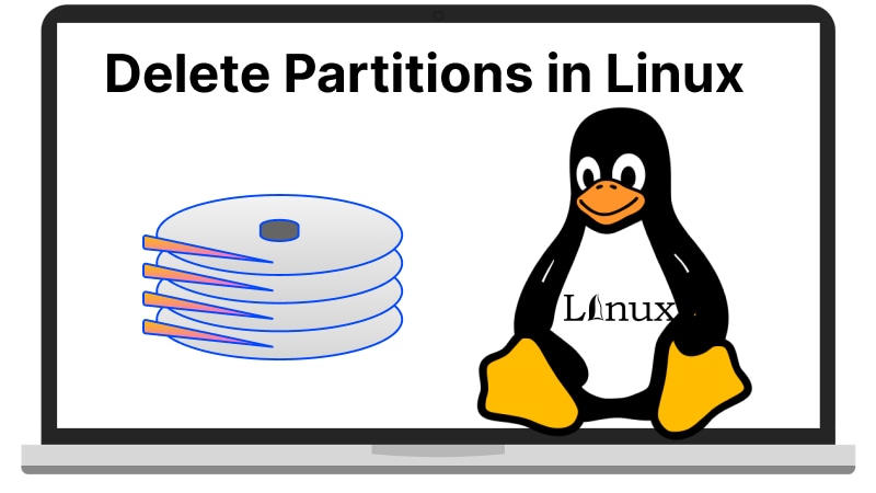 linux delete partition