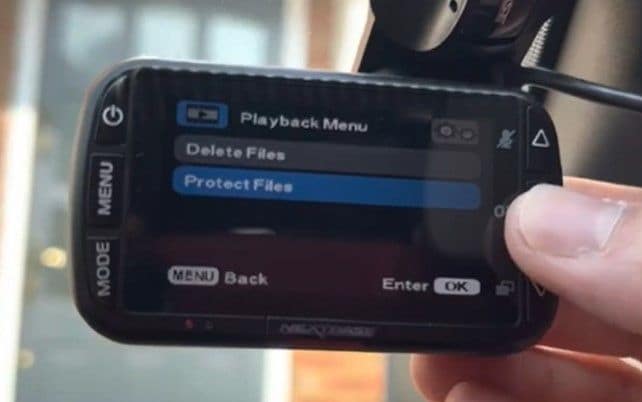 protect files option nextbase dash cam
