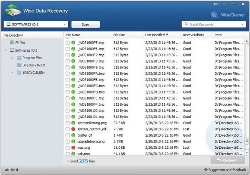 wise data recovery deleted image recovery