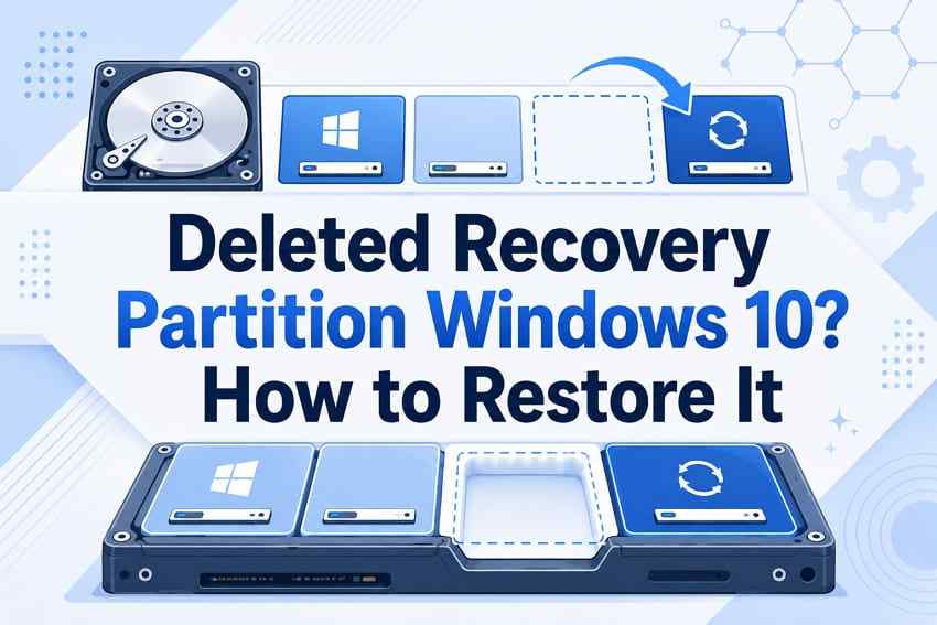 Deleted Recovery Partition Windows 10: Recover WinRE & Lost Files