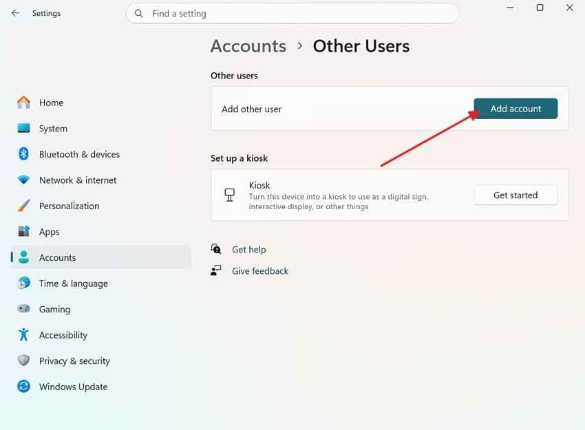 add new windows profile