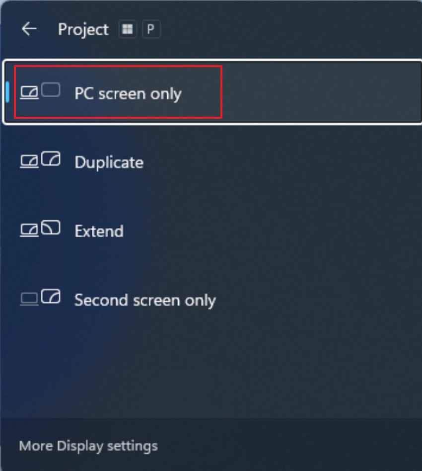 switch dell display mode