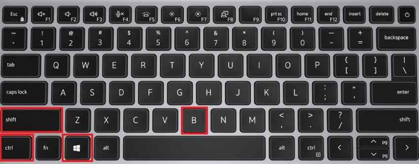 restart graphics driver shortcut