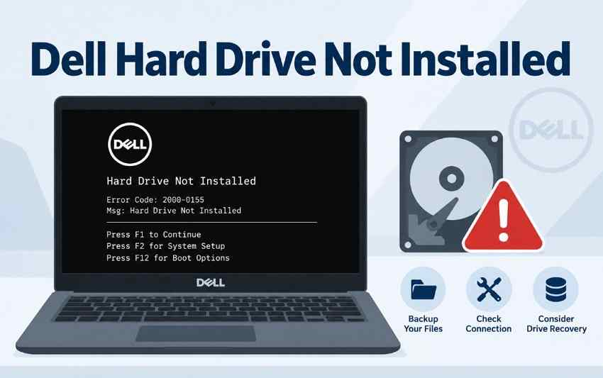 Dell Hard Drive Not Installed: Fix SupportAssist Error 2000-0155