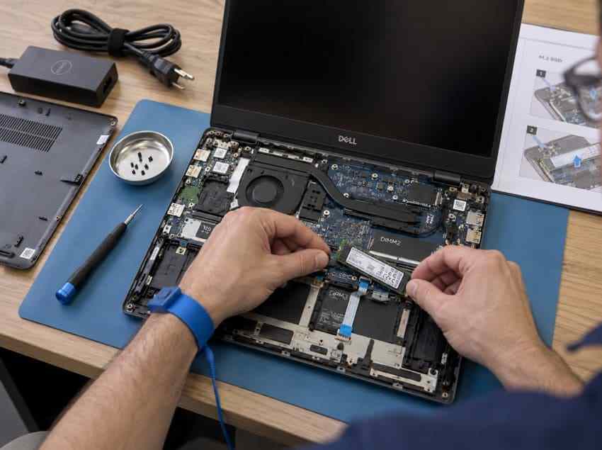 reseat dell ssd inside laptop