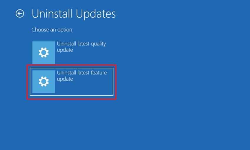 uninstall update history