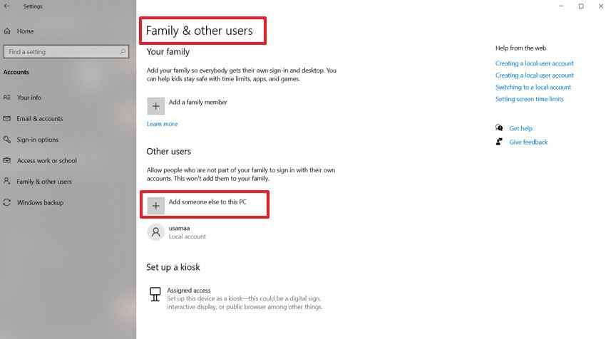 create new account