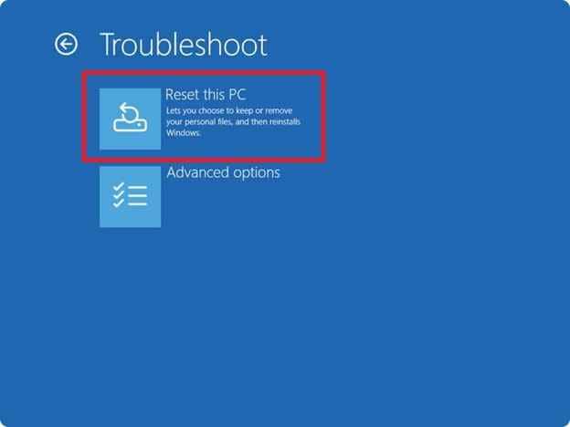 reset dell pc