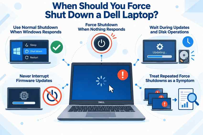 when dell force shutdown is needed