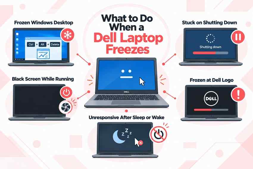 common dell laptop freeze situations