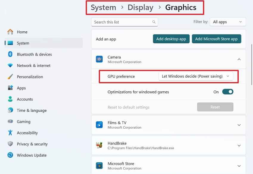 check app gpu preference