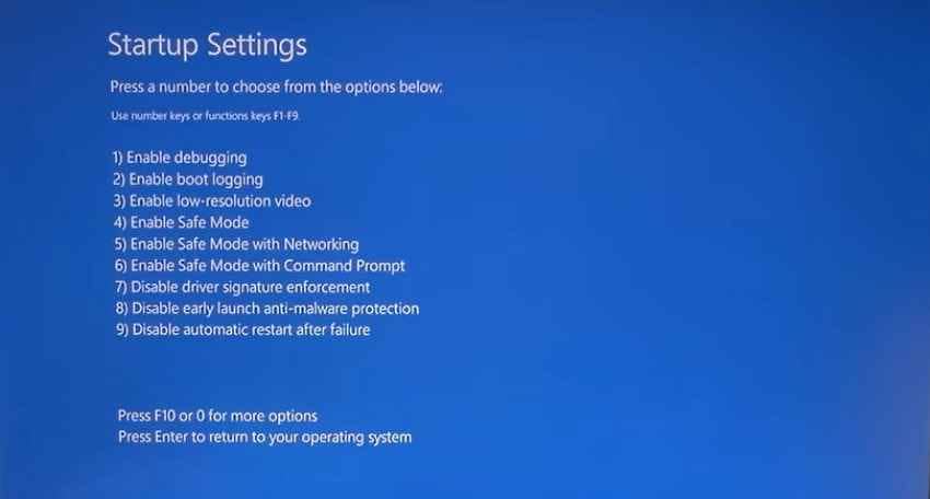 enable safe mode